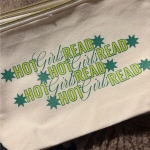 Canvas Pouch with Green and Yellow Print